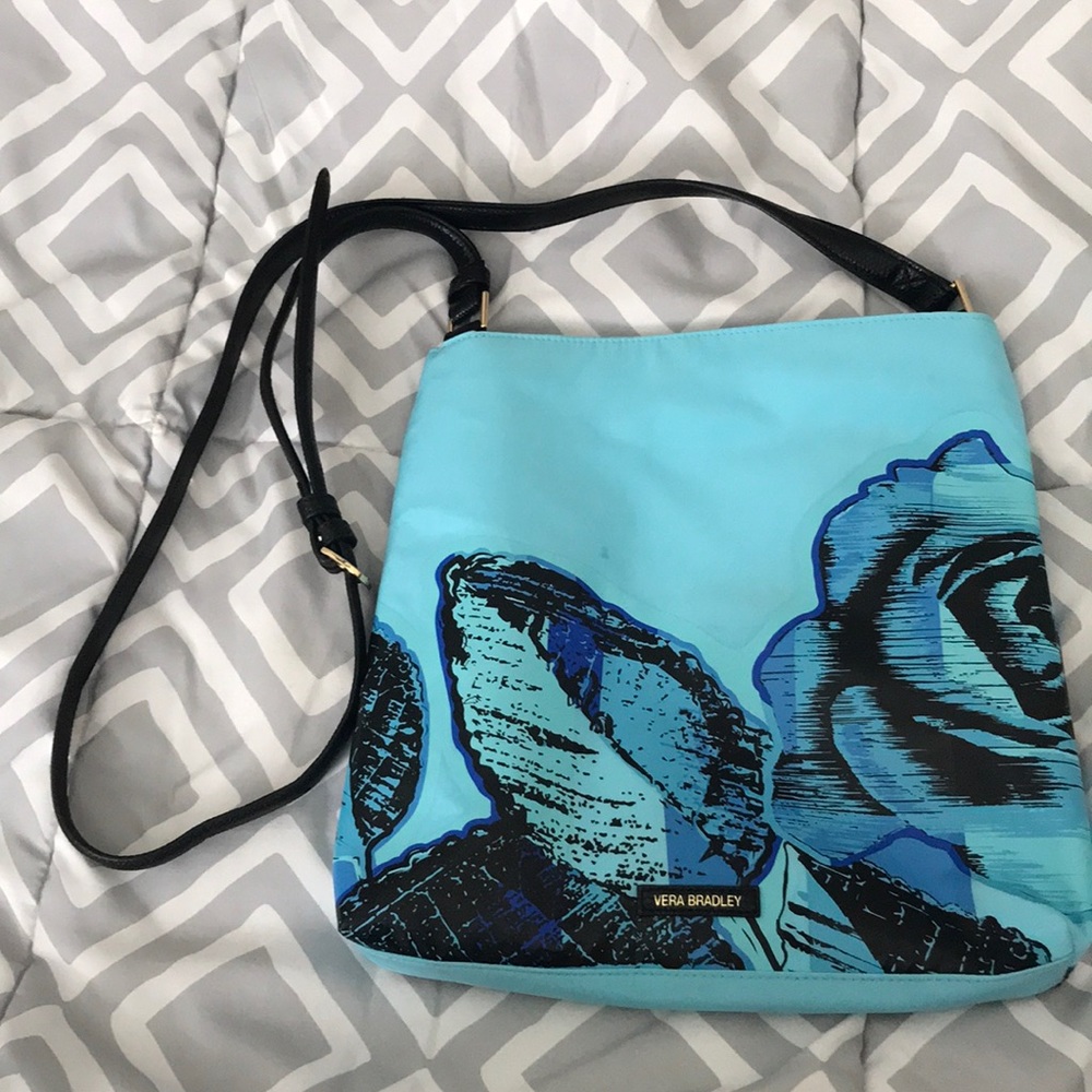 Vera Bradley Blue Rose Havana Crossbody